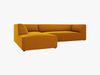 Micadoni 4-Sitzer Modular Sofa Ruby Links Samt Salvador Gelb Bild 3