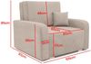 Schlafsofa Tessa III 155x85 cm Komfortables Sofa mit Bettkasten, Couch 3-Sitzer Kordstoff- Inklusive Gratis-Kissen - Poso 29 Bild 4