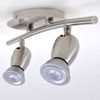 LED Deckenleuchte, 2 flammig, Spots flexibel, Chrom Bild 3