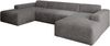 Ecksofa Empire, Couch U-Form, Sofa U-Form Cordstoff, 360 x 71 x 188 cm, Dunkelgrau Bild 3
