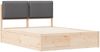 vidaXL Bettgestell mit gepolstertem Kopfteil Dunkelgrau 140 x 190 cm 3398130 Bild 4