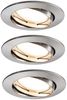 3x Paulmann SmartHome Bluetooth Goal Einbauleuchten Set LED 3x5,8W dimmbar schwenkbar 230/24V 51mm Eisen gebürstet/Alu Zink7167 Bild 3