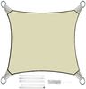 Sonnensegel Quadratisch Creme 3,6 x 3,6m - Sonnenschutz für Terrasse & Balkon Bild 2