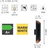 Eglo WANDLEUCHTE LED 2X3,7W WW (AGOLADA IP44 SCHWARZ) Bild 4