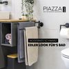 Bad-Serie PIAZZA BLACK - Handtuchhalter inkl. Klebeset, aus Edelstahl matt schwarz Bild 2