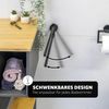 Bad-Serie PIAZZA BLACK - Handtuchhalter inkl. Klebeset, aus Edelstahl matt schwarz Bild 4