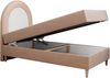 Kinderbett NEST, Boxspringbetten für Kinderzimmer, Jugendbett, Einzelbett mit Matratze 90 x 180 cm - Rosa Velvet - Topper Visco Bild 5