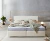 Boxspringbett Dream-Well Plüsch-Cord Beige 200x200 cm Bonell-Matratze PU-Topper Bild 2