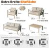 MeXo Gartenlounge-Set Terrassenmöbel Set 8-10 Personen Aluminium outdoor wetterfest, (Belastbarkeit pro Sitzplatz 140kg, 7-tlg, 12cm Deluxe Relax-Sitzkissen), Gartenmöbel Set für Außenbereich, Terrasse, Balkon und Garten Bild 3