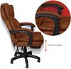 Schreibtischstuhl Bürostuhl Gamingstuhl Racing Chair Chefsessel mit Fußstütze Braun Bild 3
