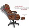 Schreibtischstuhl Bürostuhl Gamingstuhl Racing Chair Chefsessel mit Fußstütze Braun Bild 2