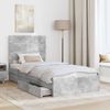vidaXL Aufbewahrungsbett Beton Grau 70 x 190 cm Holzwerkstoff 3411935 Bild 3