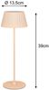 Akku LED Tischleuchte SUAREZ kabellos für Innen & Außen, Beige - Höhe 39cm Bild 4