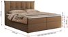 Boxspringbett, Polsterbett mit Bettkasten - PREMIUM-10 - 200x200cm - Braun Kunstleder - H4 Bild 5