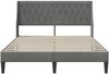 vidaXL Bettrahmen mit Kopfteil Dunkelgrau 137 x 190 cm Samt 42027463 Bild 4