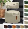 Green Bean® Sitzhocker aus Kunstleder - Pouf mit EPS Perlen Füllung - 43 x 30 cm - perfekte Ergänzung zum Sitzsack - Grau-Beige Bild 2