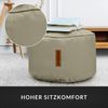 Green Bean® Sitzhocker aus Kunstleder - Pouf mit EPS Perlen Füllung - 43 x 30 cm - perfekte Ergänzung zum Sitzsack - Grau-Beige Bild 5