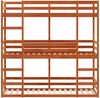 vidaXL Dreifach-Etagenbett Wachsbraun 90x200 cm Massivholz Kiefer 3284256 Bild 5