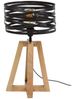 KAWOLA Tischleuchte DALIAN Tischlampe Holz/Metall schwarz 50 x 29 x 29 cm Bild 3