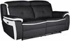 Relaxsofa Leder elektrisch 3-Sitzer ANGELIQUE - Schwarz & Weiß Bild 4