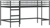 vidaXL Kinder Loft Bettgestell mit Vorhängen Uni Schwarz 100 x 200 cm 42020792 Bild 5