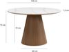 FINEBUY Esstisch FB115647 Esszimmertisch 120cm Marmor Optik rund Küchentisch 6 Personen (Runder Tisch für stilvolle Essbereiche), Robust und elegant für den täglichen Gebrauch Bild 3