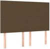 vidaXL Boxspringbett mit Matratze Stoff Dunkelbraun 140x200 cm Bild 5