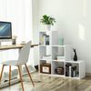 Vasagle Bücherregal, Treppenregal mit 6 Fächern, 6-Würfel, aus Holz, freistehendes Regal, Raumteiler, 97. 5x97. 5x29 cm, weiß, LBC63WT Bild 3
