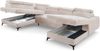 AX LIVING Beige Eckcouch mit Schlaffunktion Arkucio U 345 cm Ecksofa R Bild 5