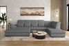 99rooms Toscana Wohnlandschaft Strukturstoff NEVE Anthrazit Links mit Schlaffunktion Bild 2