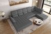 99rooms Toscana Wohnlandschaft Strukturstoff NEVE Anthrazit Links mit Schlaffunktion Bild 3