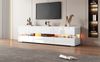 TV-Schrank B 160 x T 39 x H 45 cm aus Spanplatte, Weiß Hochglanzfront mit LED & Push-to-open Bild 4