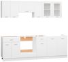 vidaXL 8-tlg. Küchenzeile Lyon Weiß Holzwerkstoff 3067647 Bild 3