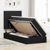 vidaXL Bett mit Stauraum und LED mit LED Schwarz 90 x 200 cm Polyester 3372329 Bild 4