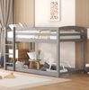 Bett 90x200 cm Etagenbett aus Kiefernholz, niedriges Profil und platzsparend Bild 2