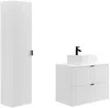 Vente-unique - ZEVINI Bathroom furniture set Holz, Platte Weiß - B 47 cm x H 60 cm x L 80 cm Bild 3