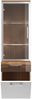 Badezimmer Hochschrank Rima Walnuss weiß Hochglanz 40x135 cm Bild 4