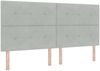 vidaXL Boxspringbett mit Kopfteil Hellgrau 200 x 200 cm Samt 3344534 Bild 5