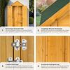 tectake Geräteschrank Gartenschrank mit Satteldach (Bausatz, 1-St, inkl. Schlüssel) aus imprägniertem Nadelholz Bild 4