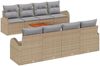 vidaXL Gartensofa-set 9 pcs Beige und Hellgrau Poly-Rattan 3356222 Bild 2
