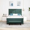vidaXL Boxspringbett mit Kopfteil Dunkelgrün 190 x 140 cm Samt 3344579 Bild 3