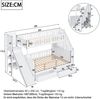 Etagenbett 90x200/140x200 cm aus Massivholz, mit Rutsche, Leiter, Stauraum und 2 Schubladen, Weiß Bild 5