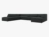 Micadoni Panorama-Ecksofa Ruby 7-Sitzer Links Kord Scala Schwarz Bild 2