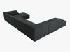 Micadoni Panorama-Ecksofa Ruby 7-Sitzer Links Kord Scala Schwarz Bild 4