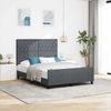 vidaXL Boxspringbett mit Kopfteil Dunkelgrau 160 x 200 cm Samt 3344886 Bild 1