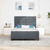 vidaXL Boxspringbett mit Kopfteil Dunkelgrau 160 x 200 cm Samt 3344886 Bild 3