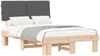 vidaXL Bettgestell mit gepolstertem Kopfteil Dunkelgrau 120 x 200 cm 877350 Bild 2