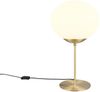Große Retro Tischleuchte FOMENTO Messing mit Glaskugel, Höhe 52cm Bild 2