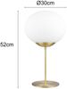 Große Retro Tischleuchte FOMENTO Messing mit Glaskugel, Höhe 52cm Bild 4