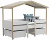 Vente-unique - SAROSI Bett Holz, PlatteHolz, Platte BeigeWeiß - B 99,8 cm x H 165,3 cm x L 213,5 cm Bild 4